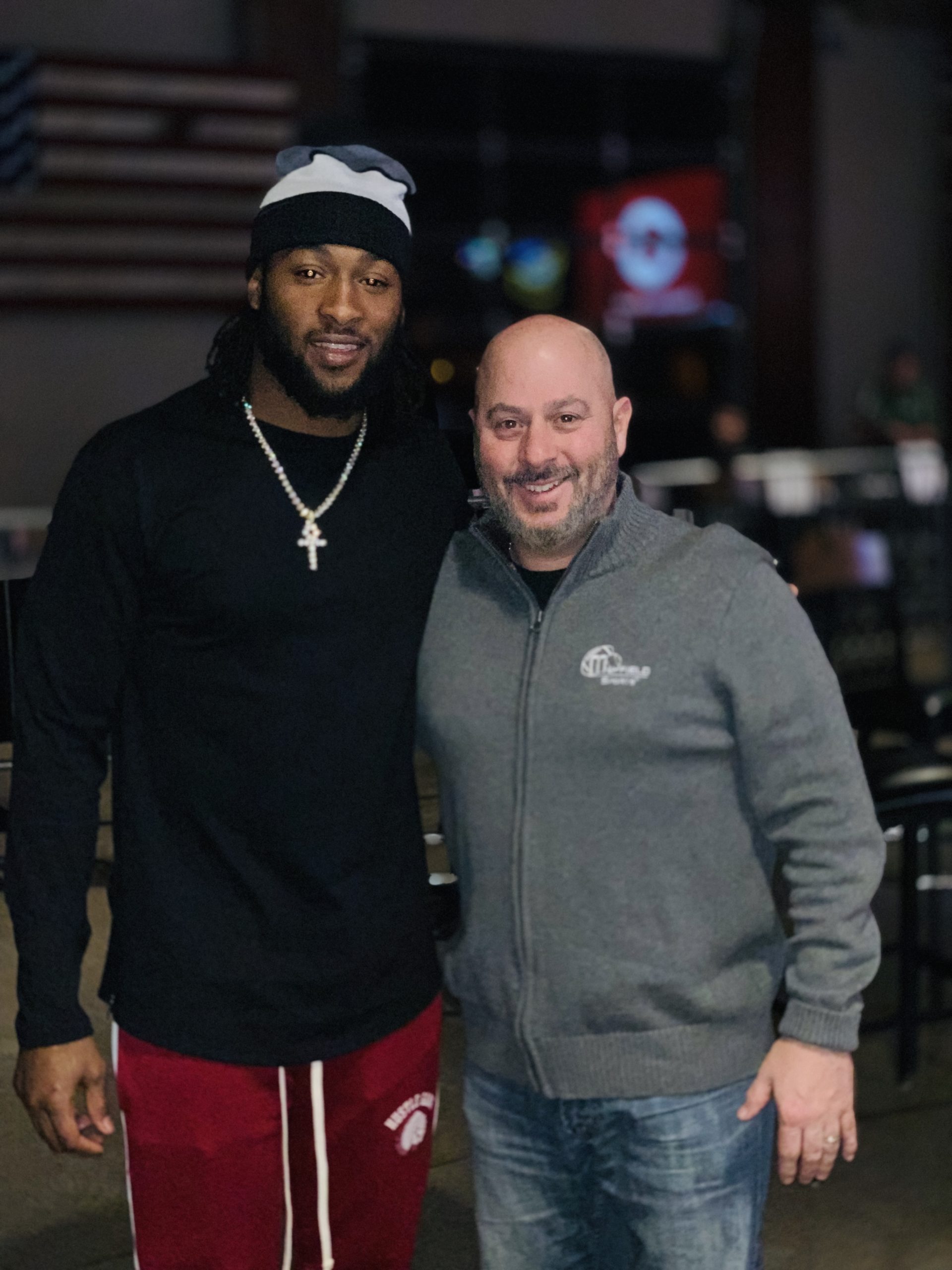 Packers RB Aaron Jones and Mayfield Sports CEO, Mark Mayfield