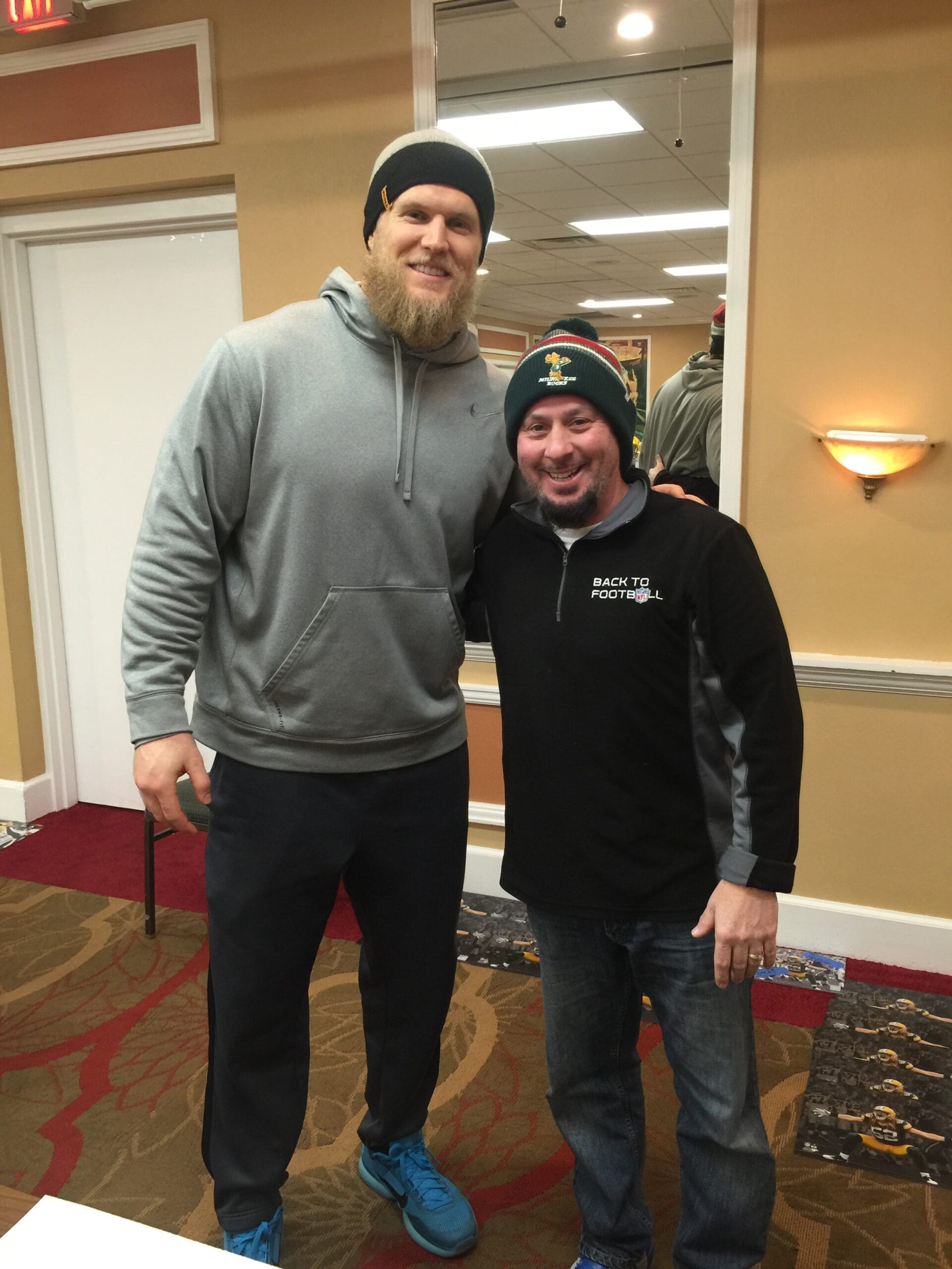 Mark Mayfield and Super Bowl champion Clay Matthews at a private autograph event